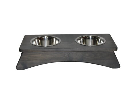 Elevated Dog Bowls with Wooden Stand