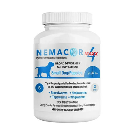 Nemacor Maxx 4 Dewormer for Dogs (2–20 lb) – Broad Spectrum Worm Treatment