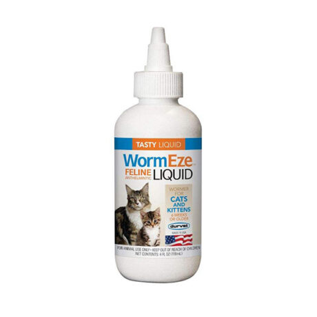Worm Eze Feline – Liquid Wormer Solution for Cats & Kittens (4oz)